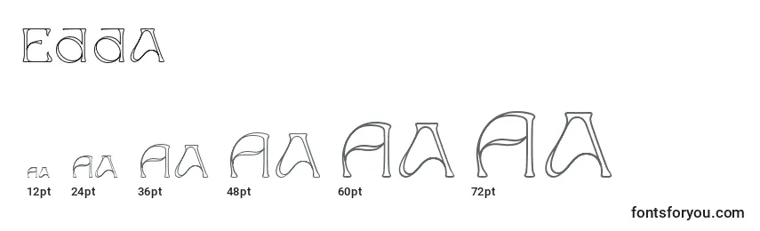 Размеры шрифта Edda