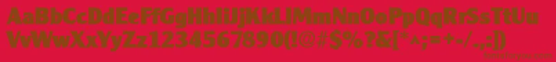 ClearfacegothiclhBold Font – Brown Fonts on Red Background