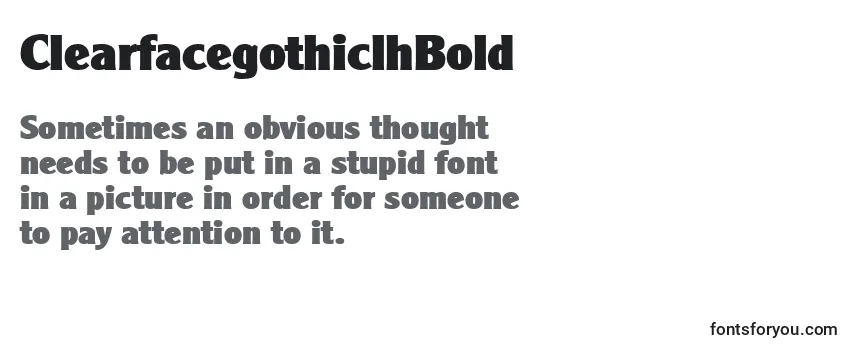 ClearfacegothiclhBold Font