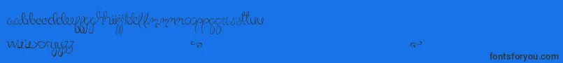 LittleBliss Font – Black Fonts on Blue Background