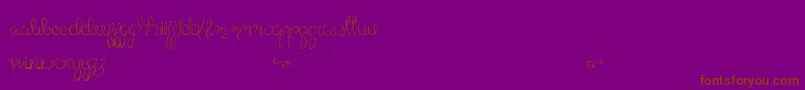 LittleBliss Font – Brown Fonts on Purple Background