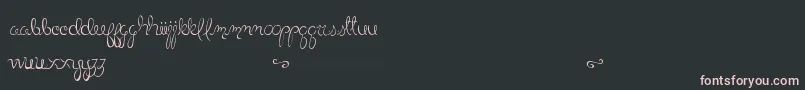 Шрифт LittleBliss – розовые шрифты на чёрном фоне