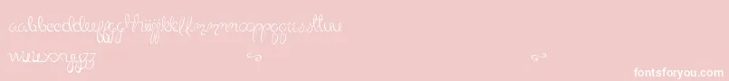 LittleBliss Font – White Fonts on Pink Background