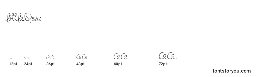Größen der Schriftart LittleBliss (54059)