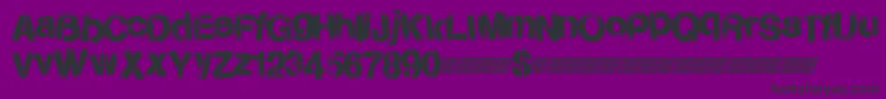 フォントToxicpowers – 紫の背景に黒い文字