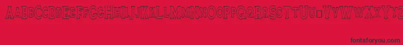 Tinplatetitlingnarrow Font – Black Fonts on Red Background