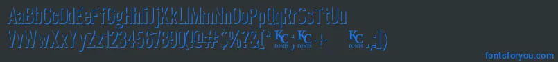 Eclipsedemo Font – Blue Fonts on Black Background