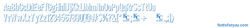 フォントEclipsedemo – 白い背景に青い文字