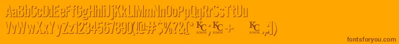 Eclipsedemo Font – Brown Fonts on Orange Background