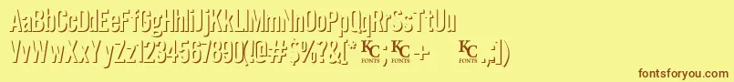 Eclipsedemo Font – Brown Fonts on Yellow Background