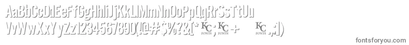 フォントEclipsedemo – 白い背景に灰色の文字