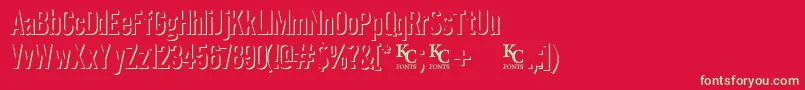 Eclipsedemo Font – Green Fonts on Red Background