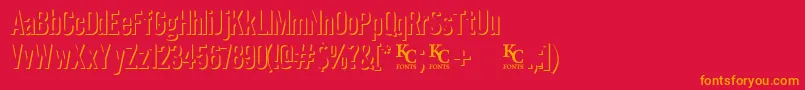 Eclipsedemo Font – Orange Fonts on Red Background