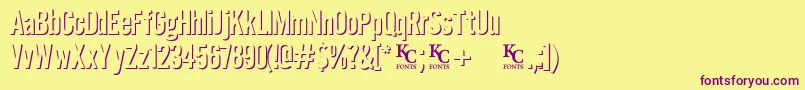 Eclipsedemo Font – Purple Fonts on Yellow Background