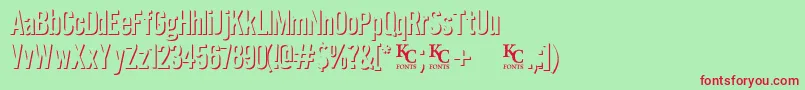 Eclipsedemo Font – Red Fonts on Green Background