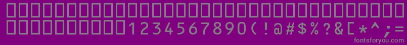フォントFt31 – 紫の背景に灰色の文字