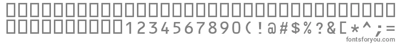 Ft31-fontti – harmaat kirjasimet valkoisella taustalla