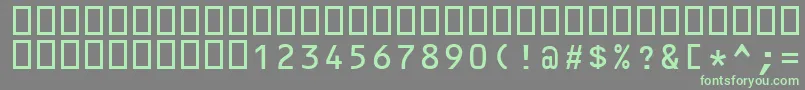 Ft31-fontti – vihreät fontit harmaalla taustalla