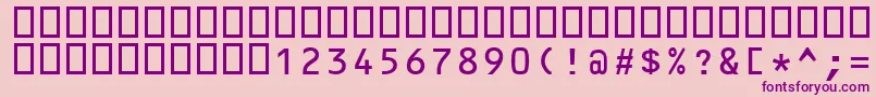 Ft31-Schriftart – Violette Schriften auf rosa Hintergrund