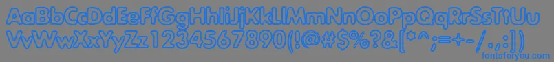 Exposureoutlinec Font – Blue Fonts on Gray Background