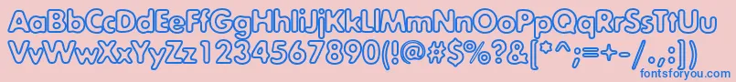 Exposureoutlinec Font – Blue Fonts on Pink Background