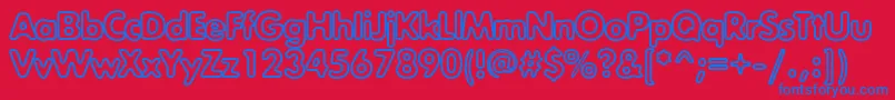 Exposureoutlinec Font – Blue Fonts on Red Background