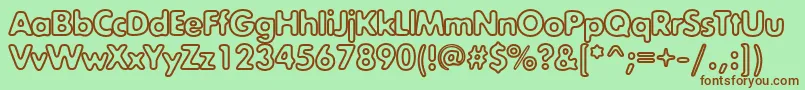 Exposureoutlinec Font – Brown Fonts on Green Background