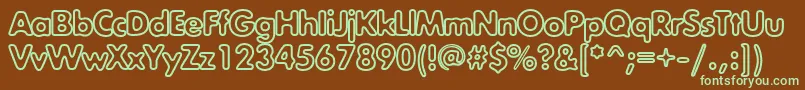 Exposureoutlinec Font – Green Fonts on Brown Background