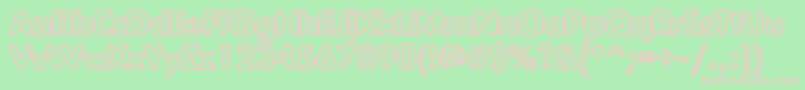 Exposureoutlinec Font – Pink Fonts on Green Background