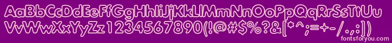 Exposureoutlinec Font – Pink Fonts on Purple Background