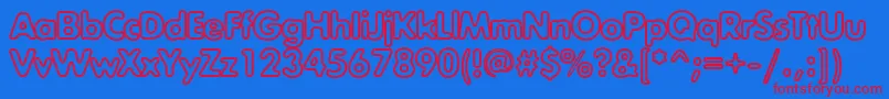 Exposureoutlinec Font – Red Fonts on Blue Background