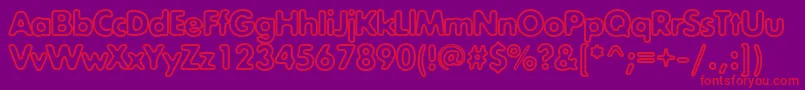 Exposureoutlinec Font – Red Fonts on Purple Background