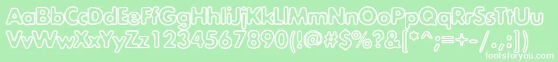 Exposureoutlinec Font – White Fonts on Green Background