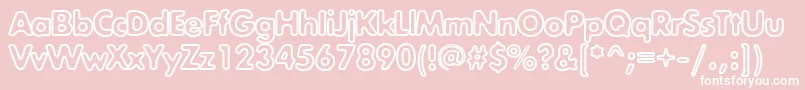 Exposureoutlinec Font – White Fonts on Pink Background