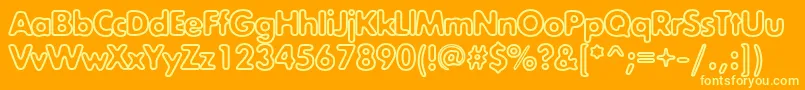 Exposureoutlinec Font – Yellow Fonts on Orange Background