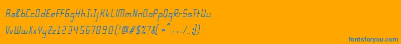 Karpowthinitalic Font – Blue Fonts on Orange Background