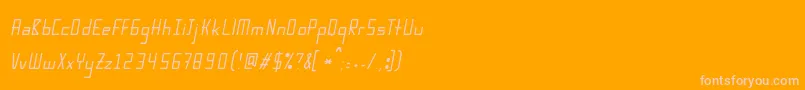 フォントKarpowthinitalic – オレンジの背景にピンクのフォント