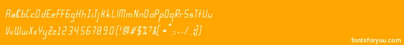 Karpowthinitalic Font – White Fonts on Orange Background