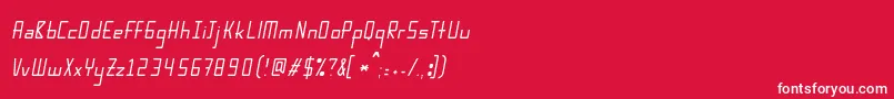 フォントKarpowthinitalic – 赤い背景に白い文字