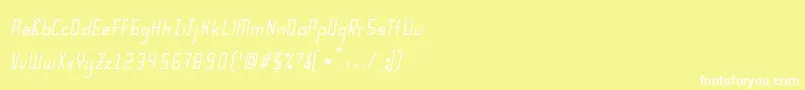 フォントKarpowthinitalic – 黄色い背景に白い文字