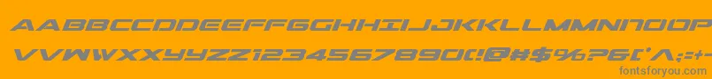Outridercondboldital Font – Gray Fonts on Orange Background