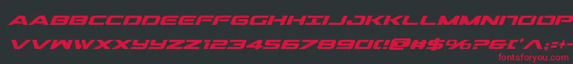 Outridercondboldital Font – Red Fonts on Black Background