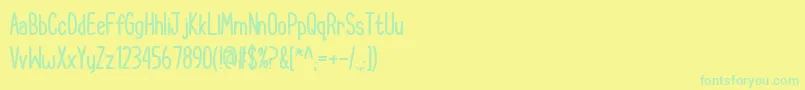 fuente CupcakeSmilesBold – Fuentes Verdes Sobre Fondo Amarillo