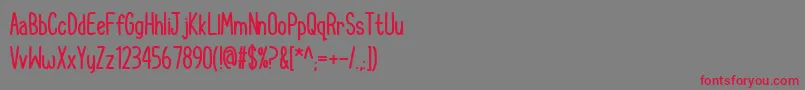 CupcakeSmilesBold-fontti – punaiset fontit harmaalla taustalla