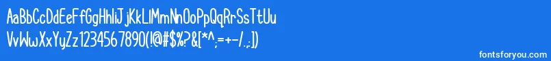 CupcakeSmilesBold Font – White Fonts on Blue Background