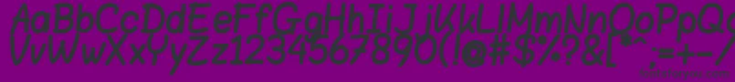 BloklettersViltstift Font – Black Fonts on Purple Background