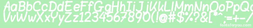BloklettersViltstift Font – White Fonts on Green Background