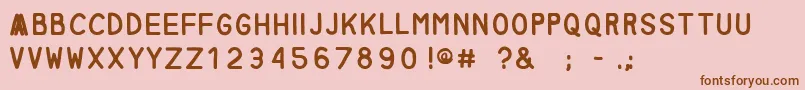 Migliafur Font – Brown Fonts on Pink Background