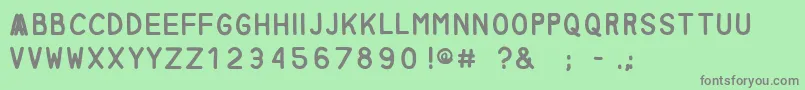 Migliafur Font – Gray Fonts on Green Background