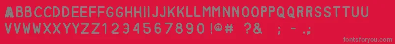 Migliafur Font – Gray Fonts on Red Background